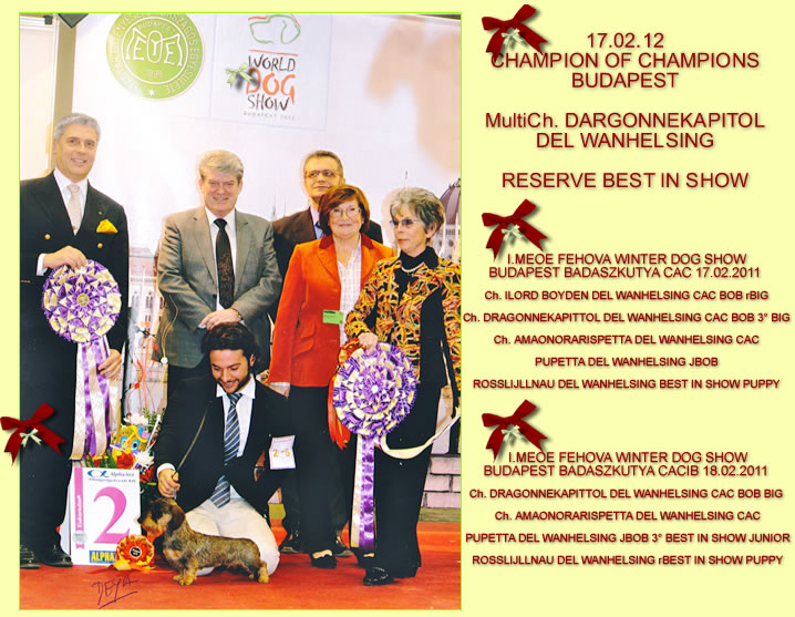 Title-card page from the house archive: Champion of Champions · Budapest, 2012