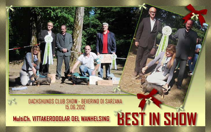 Title-card page from the house archive: Club Show · Beverino–Sarzana, 2012