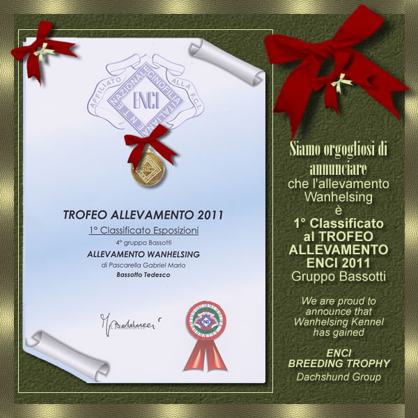 Title-card page from the house archive: Trofeo ENCI, 2012